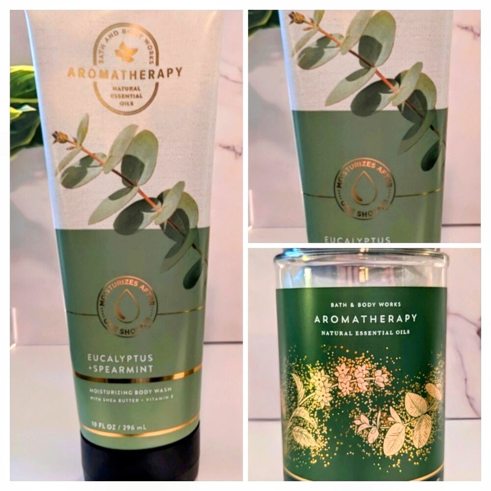 Bath And Body Works Eucalyptus Spearmint 2 Body Wash 1 Steamer Bundle Of 3 NWT